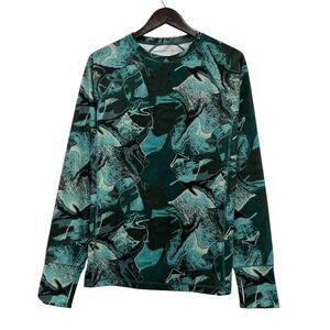 The North Face NEW Men's M Winter Warm Green Camo Essentials Crewneck Sweatshirt